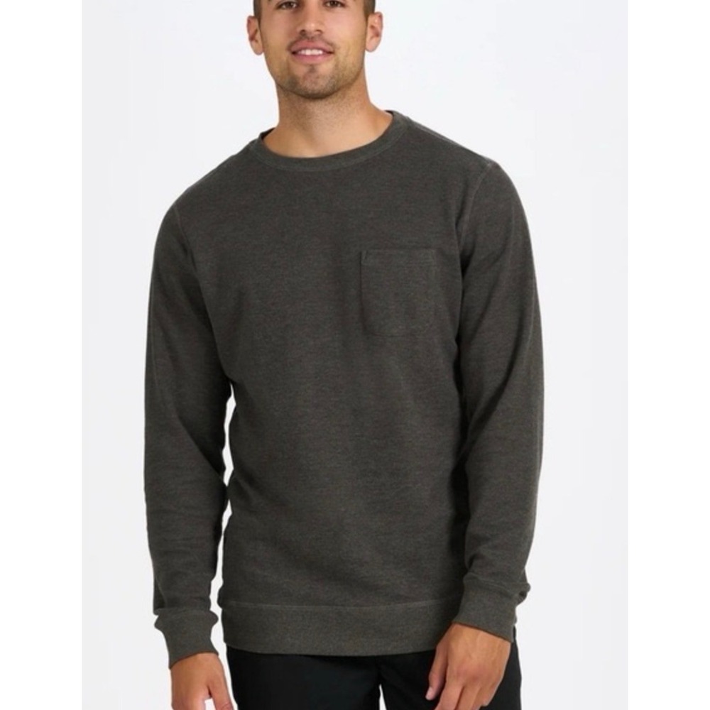 Vuori Men Jeffrey Pullover Sweatshirt Crewneck Top Long Sleeve Heather M